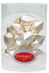 Weihnachtskugeln Diamant - 4,5 cm, champagner (10 St.)