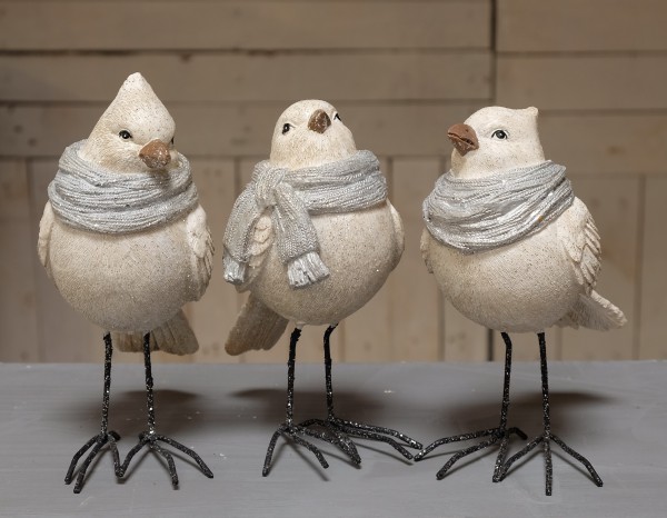 Vogel mit Schal - groß