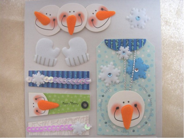 3D-Papiersticker Winter 2