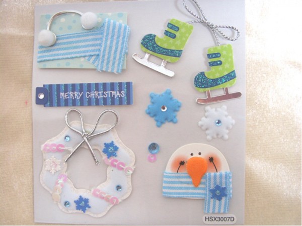 3D-Papiersticker Winter 1