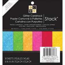 DCWV Glitterpapier-brights (18 Bogen)