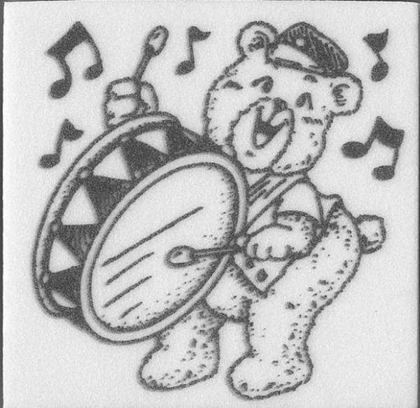 Stempel "Teddy mit Trommel"