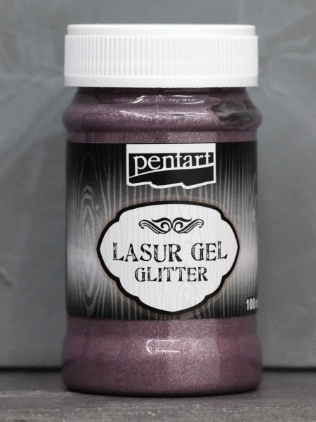 Lasurgel mit Glitter - silbrig-lila