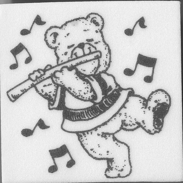 Stempel "Teddy mit Flöte"