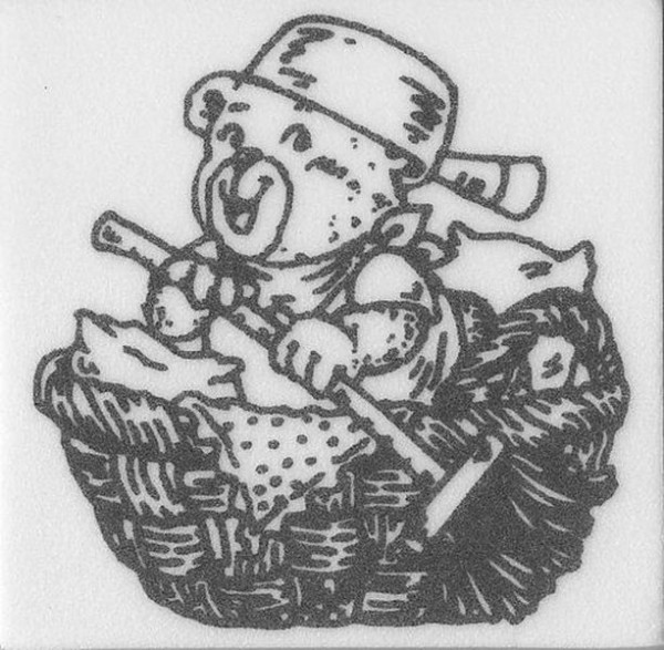 Stempel "Teddy im Korb"