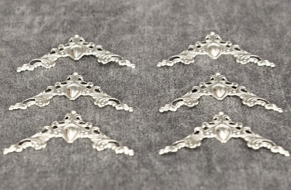 Metallecken - Silber 2 (6 St.)