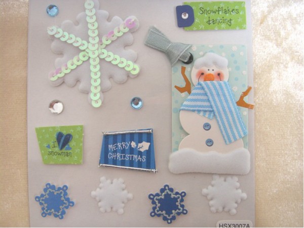 3D-Papiersticker Winter 3