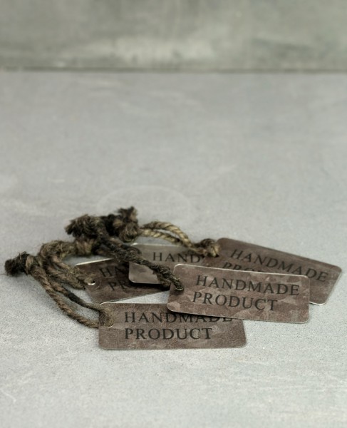 Metalletikett "Handmade" (5 St.)
