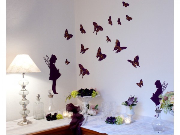 Wandsticker "Schmetterlinge" - Violett