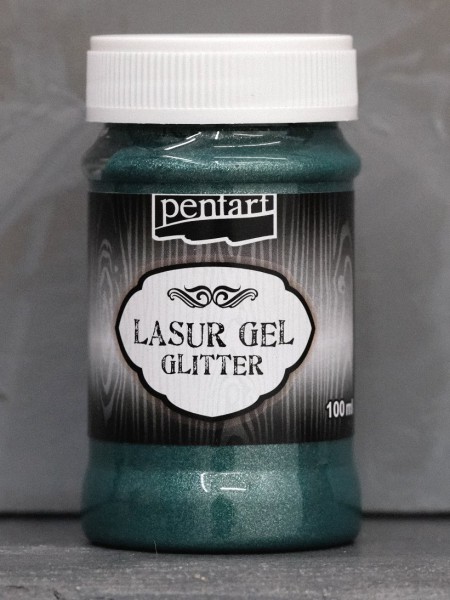 Lasurgel mit Glitter - Grün
