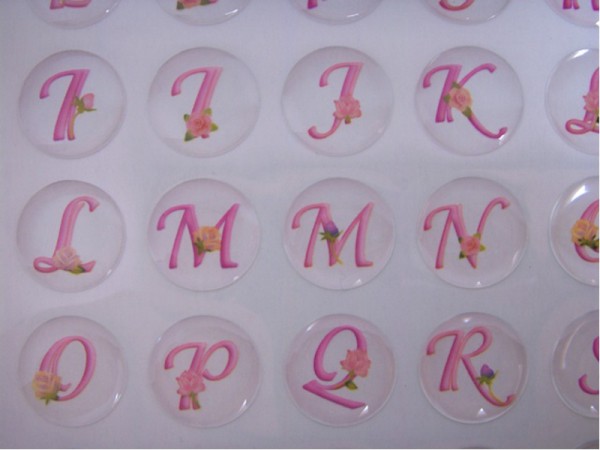 Epoxy Sticker "ABC" - Rosa