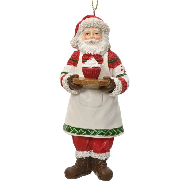 Weihnachtsmann mit Muffin Rot 11,5 cm K371921a