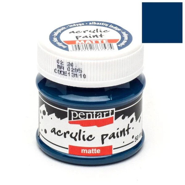 Acrylfarbe Matt "Indigo Blau" - 50ml P13110
