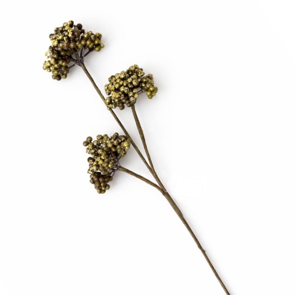 Deko Zweig "Beeren" Grün/Braun - 19843-572