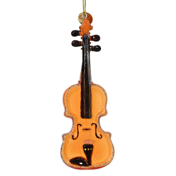 Miniatur Instrument Gitarre/Geige 12cm - Hellbraun ohne Verzierungen K122261-c