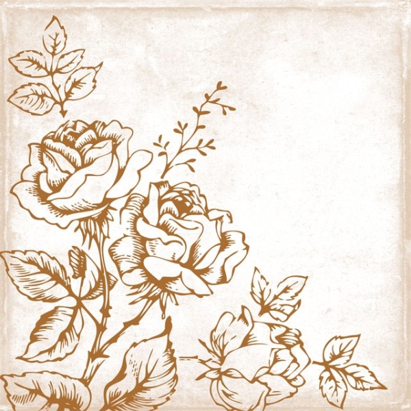 DCWV Designpapier Rosen (30 x 30 cm)