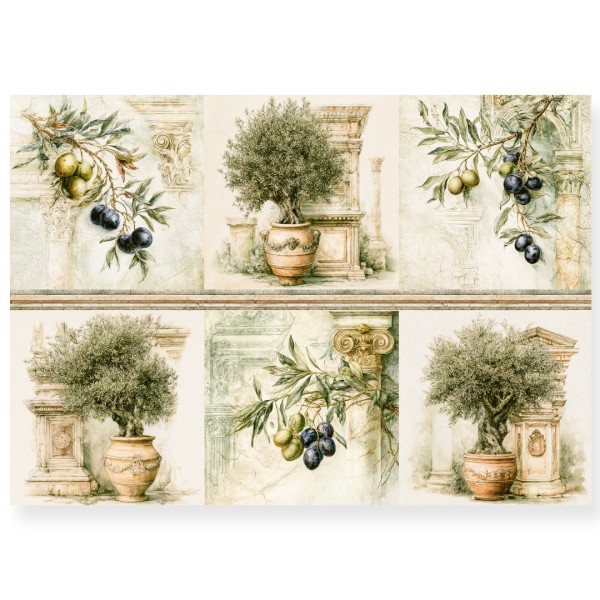 Reispapier "Olive 4" LBD556