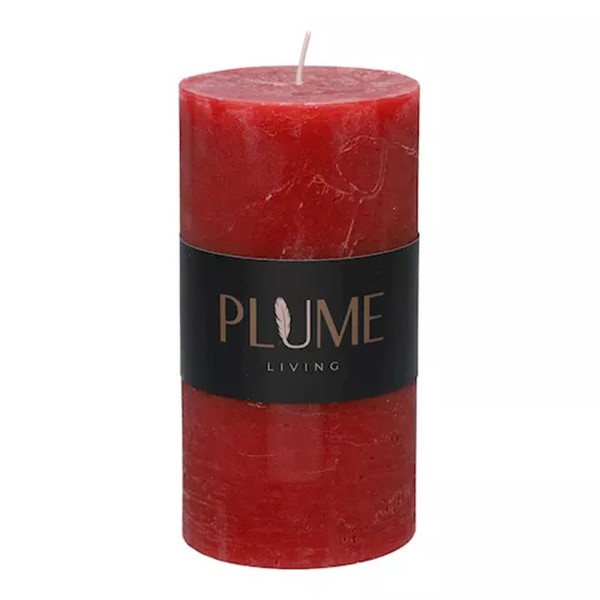 Stumpenkerze Medium - Rot