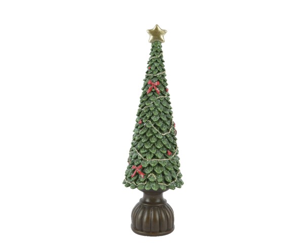 Baum aus Polyresin – Grün/Gold – 36 cm K535983