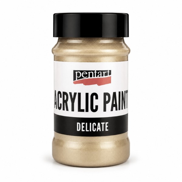Acryl Farbe "Delicate" Metallic 100ml - Altgold P49454