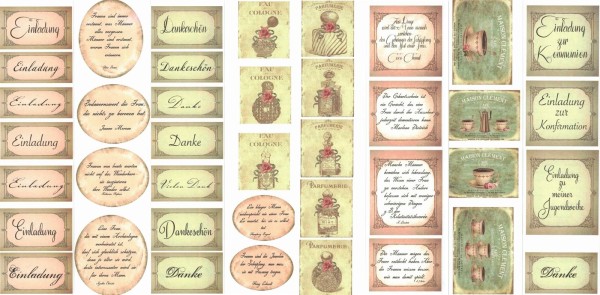 Tags "Romantik Ladies" (4 St.)