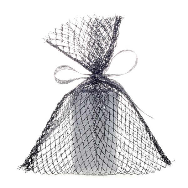 Dekotasche "Netz" 17x12cm - silber V4295F.1712.84