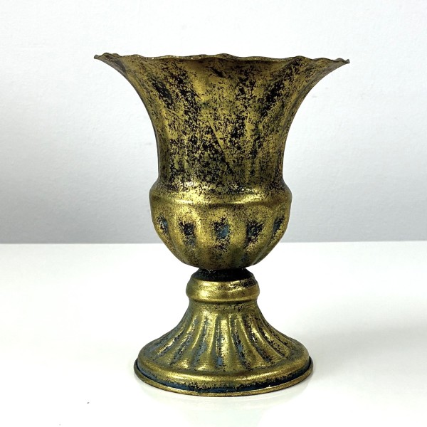 Pokal Vase aus Metall "Vintage" - 16,5cm