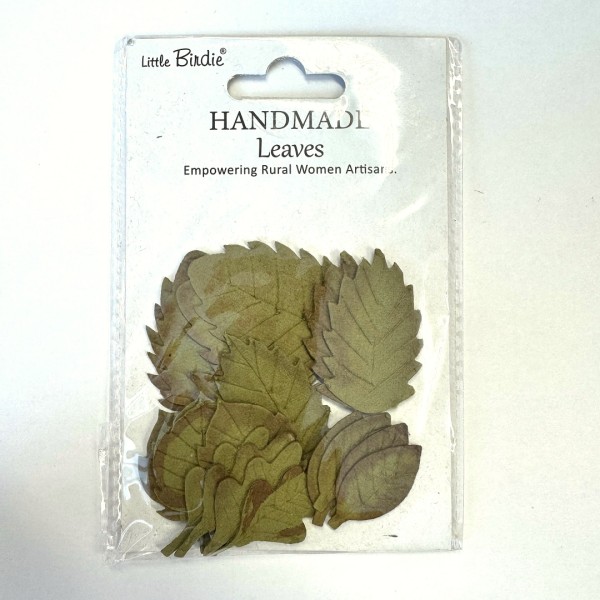 Papierblumen "Scalloped Leaves - Little Birdie" Vogelblau (20 Stk.) CR99647