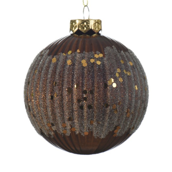 Glas-Kugel - Kupfer mit Verzierung K062593-c