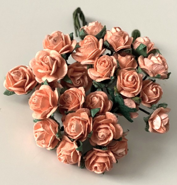 25 Mini Papierblumen