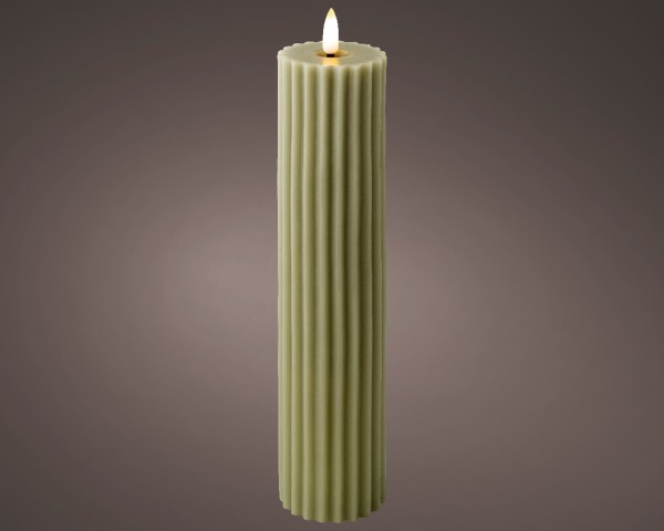 LED Kerze Dunkelgrün 27,5 cm