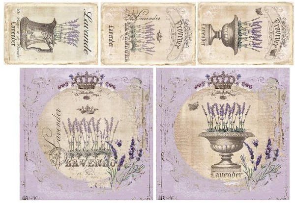 Decoupagepapier "Lavendel" 2