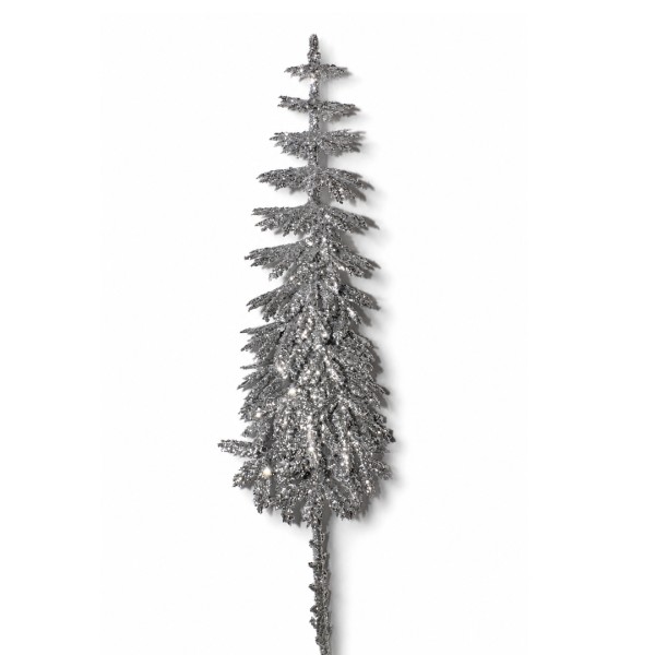 Deko Tannenbaum Glitzernd 23cm - Silber FLX211-Silber