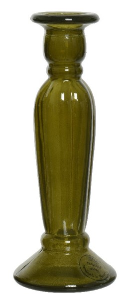 Kerzenhalter "Glas" - olivgrün
