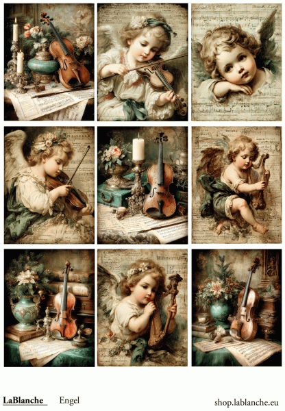 Natural Papier - "Engel" - Cut out Sheet