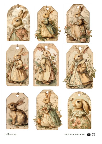 Natural Papier "Easter Tags"