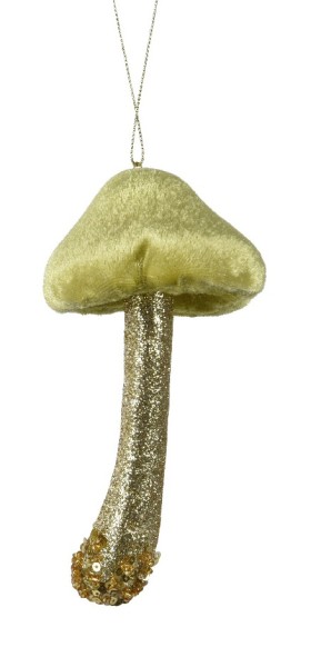 Anhänger "Pilz" - pistazie - 14 cm