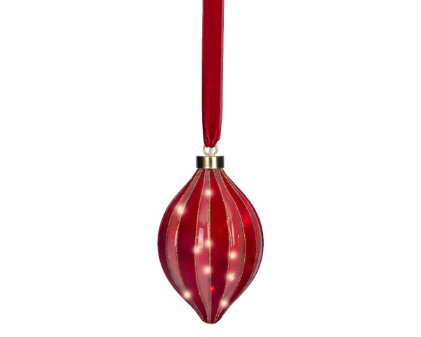 Weihnachtskugel "Micro LED" - Rot K489449