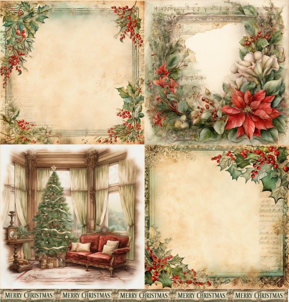 Designpapier "Country Christmas" 2