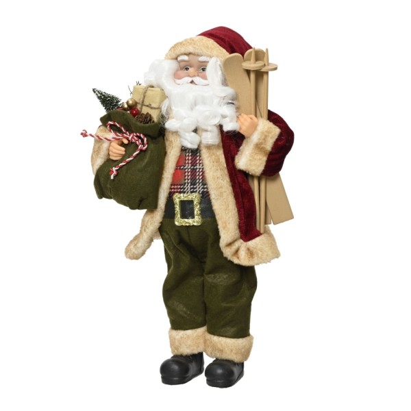 XXL Stehender Weihnachtsmann mit Schlitten - 45cm