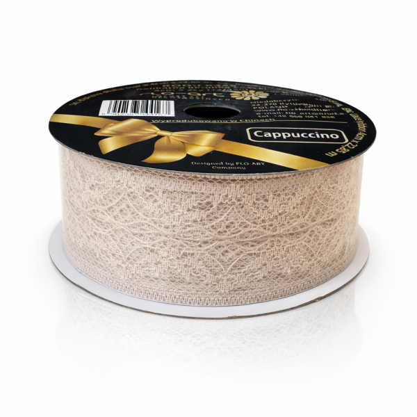 Dekoband "Spitze Pastel" Cappuccino - ca. 22m FX325 Band245