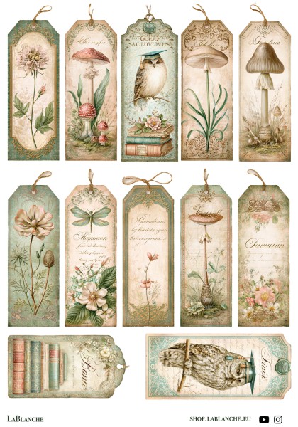 Natural Papier Herbst "Mystic Forest" Tags MF Natural1