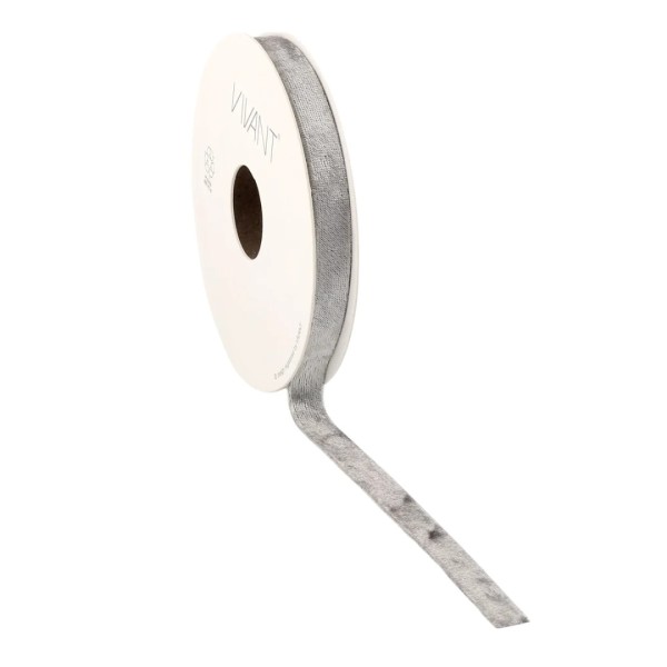 Dekoband "Velvet Ice" - hellgrau V4800.0525.01