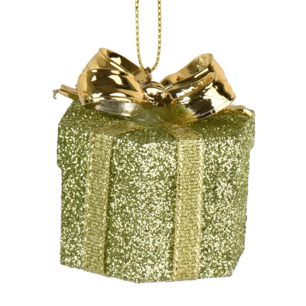 Deko Anhänger "Geschenk" 5,3 cm - Hellgrün K028275a