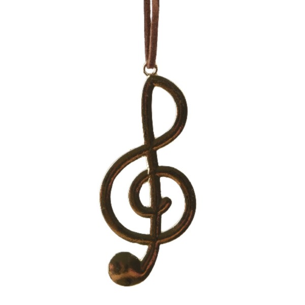 Weihnachtsanhänger Violinschlüssel – Legierung – Gold – 8 cm K709529-c