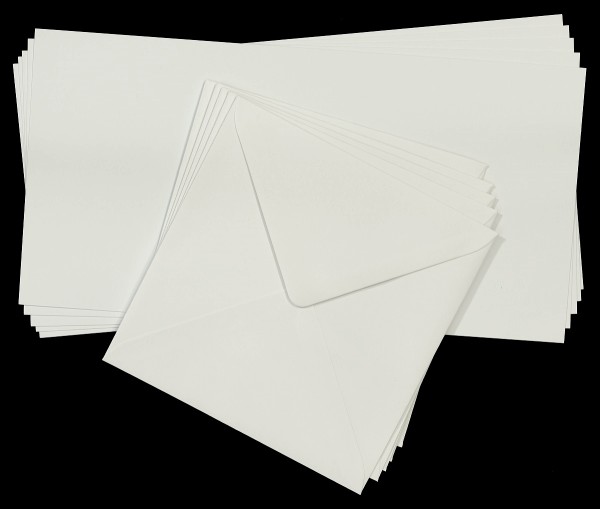 5 Klappkarten + Umschläge, 15x15 cm