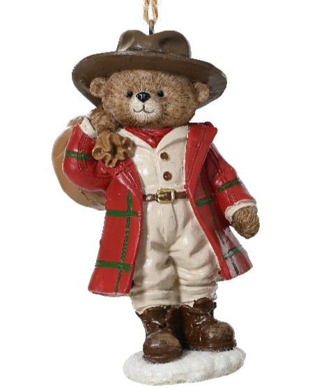 Stehende Teddybär Anhänger, Polyresin 11,5 cm - Variante 1