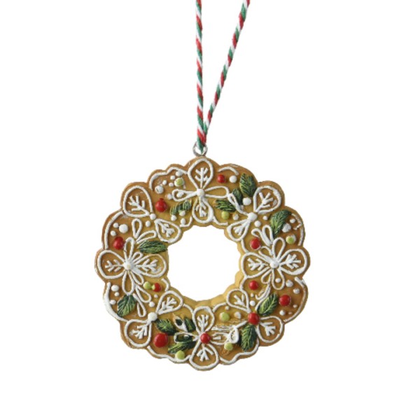 Lebkuchen-Anhänger Kranz aus Polyresin – 9,5 cm K537874-c