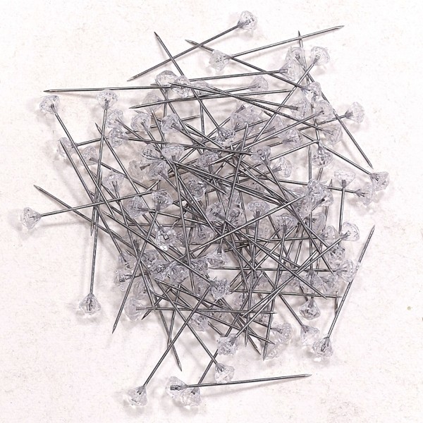 Stecknadeln (ca. 100 Stk.) Diamant - Klar