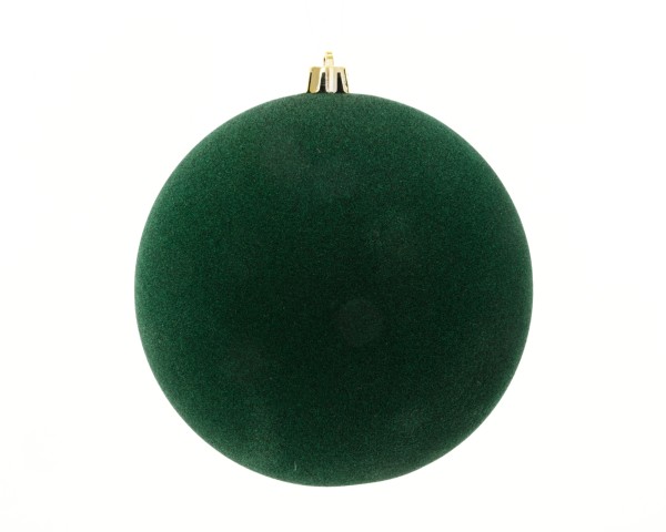 9er Set Weihnachtskugeln "Samt" - Piniengrün - 8cm K026413
